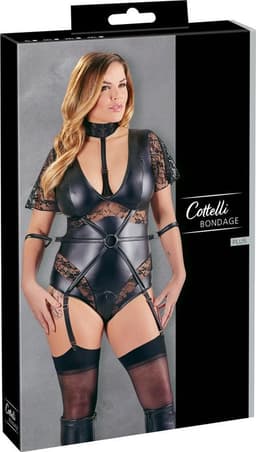 Plus Size Bondage body – hals en arm boeien - Maat 4XL — thumbnail 4
