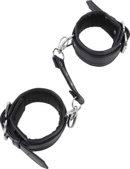 Banoch | handboeien van pu leer | blauw - zwart / zilver | bondage — thumbnail 11