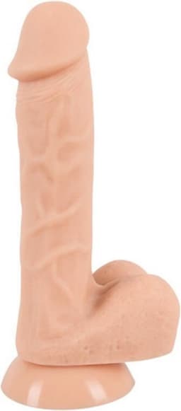 real extreme dildo 18 cm - zuignap - beige — thumbnail 2