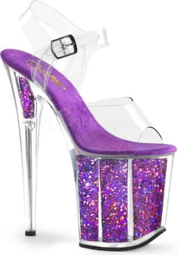 Pleaser - FLAMINGO-800-24 Plateau Laarzen, Paaldans schoenen - Paaldans schoenen - 40 Shoes - Zwart — thumbnail 7