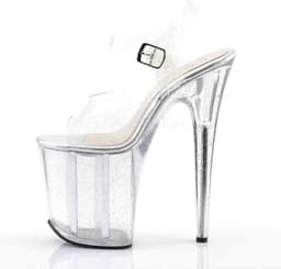 Pleaser - FLAMINGO-808MMG Sandaal met enkelband, Paaldans schoenen - Paaldans schoenen - 37 Shoes - Wit — thumbnail 3
