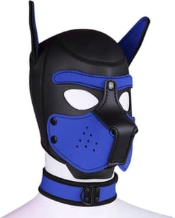 Banoch - Lindo Perrito Azul Neoprene - hondenmasker puppy play blauw neopreen — thumbnail 1