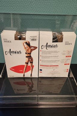 Panty open kruis - Naadpanty - 30 Denier - Kleur: Suntan - Maat: L/XL - Model: Diva - Merk: Amour — thumbnail 7