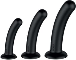 Nexus - Dilator Set Siliconen Anaal Dildos - Zwart — thumbnail 7