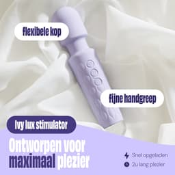 IVY LUX Wand Massager – Krachtige Draadloze Stimulator | 20 Vibratiepatronen & 8 Snelheden | Waterdicht, Fluisterstil & USB Oplaadbaar | Hypoallergeen & Ergonomisch Design — thumbnail 2