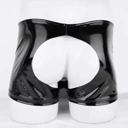 Ondergoed PU Leer - 2 gaten - Anus - Penis - Gay - Lingerie - Latex look — thumbnail 2