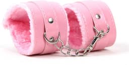 Leren Handboeien met Bont - Roze - SM Bondage Sex - Erotiek Set voor BDSM - Erotische Seksspeeltjes - Sex Toys - Sexy Lingerie - Cadeau Voor Hem & Haar - Valentijn Cadeautje Mannen & Vrouwen — thumbnail 3