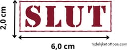 SLUT neptattoo volwassenen - SLET tatoeage - erotische tijdelijke tattoo vrouwen - sexy plak tattoo - temporary tattoo stickers - nep fake tattoos — thumbnail 4