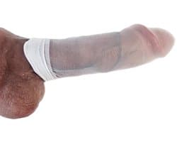 BamBella® - Erotische Heren Penis ondergoed panty kant stof wit hoes sleeve
