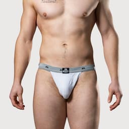 MM Sports The Original Swimmer/Jogger Jockstrap 1 inch White - MAAT M - Heren Ondergoed - Jockstrap voor Man - Mannen Jock — thumbnail 10