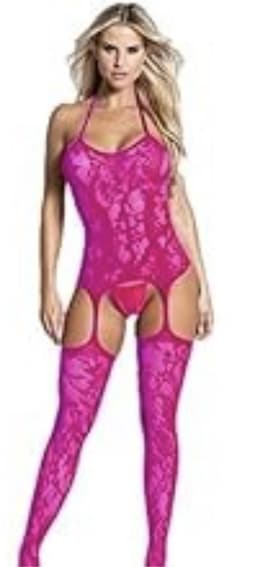 Knaak Bodystockings - Roze - Lingerie - Erotische Bodysuit - One Size — thumbnail 2