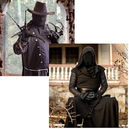 2 Stuks - zwarte - volledige gezichtsmaskers gezichtsloze huid maskers - Halloween cosplay spandex kapmasker-Halloween hoofddeksel — thumbnail 3