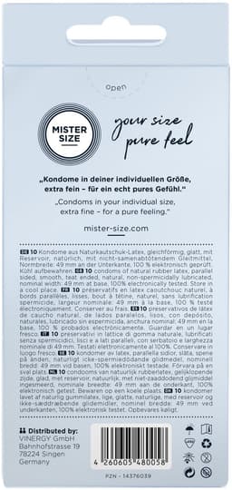 MISTER SIZE 49 Ultra Dunne S condooms (10 pack) — thumbnail 3