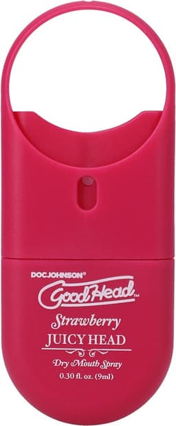 Doc Johnson - Juicy Head - Dry Mouth Spray To-Go - Strawberry - 0.3 fl oz / 9 ml — thumbnail 1