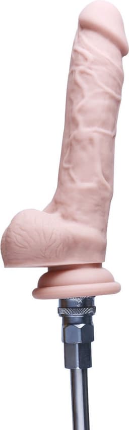 Hismith Siliconen Dildo 21 cm – Dildo Opzetstuk – QAC Quick Air – Beige — thumbnail 2