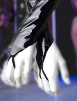 Handschoenen van Datex (Mix latex en stof ) L/XL Sexy kinky fetish accessoire — thumbnail 4