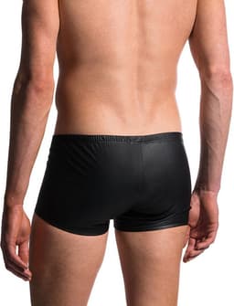 Boxer-Heren-Sexy-mannen-Lederlook-Latex-Openkruis-Lapje-Goedkoop-Erotisch — thumbnail 3