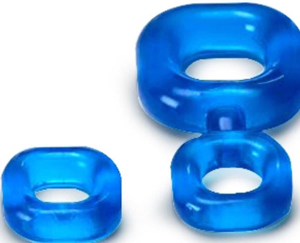 Sport Fucker - Boner Kit - Cockring En Ballstretcher - IJsblauw — afbeelding 1