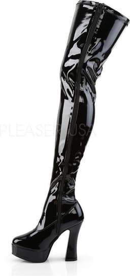 Pleaser - ELECTRA-3000Z Plateau overknee Laarzen - US 13 - 44 Shoes - Zwart — thumbnail 4