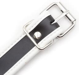 Banoch - Collar of O White - wit pu leer - halsband bdsm — thumbnail 3