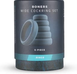 Boners - 6 Delige Cockring Set - Penisring Set voor Mannen - Extra Stimulatie - Buttplugs - Buttplug Set - Anal Plug - Sex Toys voor Mannen - Seksspeeltjes - Penisring - Cockringen - Grijs — thumbnail 7