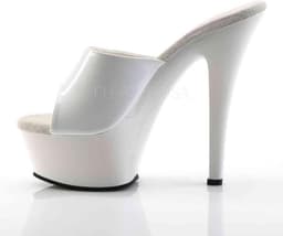 Pleaser - KISS-201 Muiltjes - Paaldans schoenen - 38 Shoes - Wit — thumbnail 3