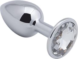 Banoch - Buttplug Aurora Clear Small - Metalen buttplug - Diamant steen - Wit — thumbnail 1