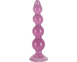 You2Toys – Kunststof Anal Beads met 4 Verdikte Kralen voor Anaal Plezier met Zuignap - Paars