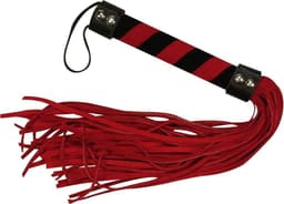 Bad Kitty – Korte Suède Flogger Zweep voor Erotische Discipline en Genot - Rood — thumbnail 2