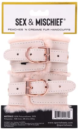 Sportsheets – S&M Peaches ‘n CreaMe Bont Handboeien – Cream — thumbnail 12