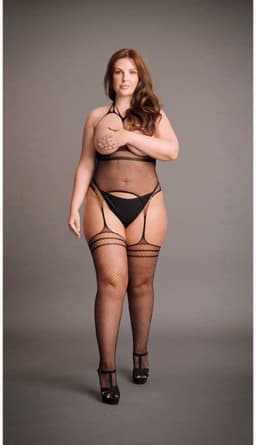 Shots - Le Désir Bodystocking met Bretels en Bandjes - Plus Size black OSX — thumbnail 3