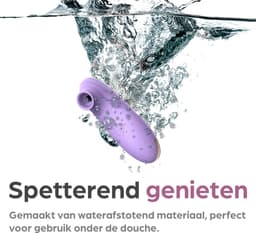 Sinsaa Luchtdruk Vibrator voor Vrouwen - Clitoris Stimulator - Sex Toys voor Vrouwen - Sexspeeltjes voor Koppels - 10 Zuigfunctie Snelheden - Inclusief Sextoy Cleaner - Chloé Satisfy Paars — thumbnail 10