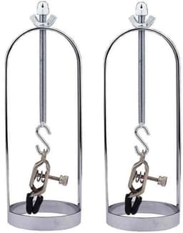 Nooitmeersaai - Tepelstretchers kooi met tepelklem - Metaal - Zilver - 285 gram — thumbnail 1