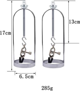 Nooitmeersaai - Tepelstretchers kooi met tepelklem - Metaal - Zilver - 285 gram — thumbnail 2