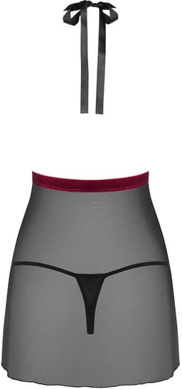 Obsessive Rossita Babydoll Met Sexy String - Zwart — thumbnail 2