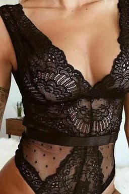Sexy Body Lingerie Dames – Lingerie Erotisch – Erotische Lingerie Dames – Sexy Lingerieset – Sexy Lingerie – Madam Hommard – Cadeau – Zwart – Kant – Verleidelijk Lingerie Body – Shapewear Look – Festival & Clubwear – Dare to Undress– Maat XS/S, M, L — thumbnail 5