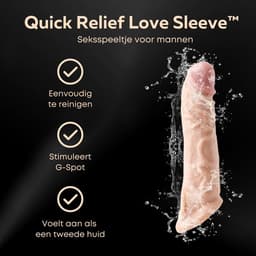 Quick Relief Love Sleeve™ - Penis Sleeve - Voelt aan als Tweede Huid - Met Balzak Opening - 21 cm — thumbnail 6
