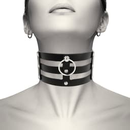 Black Choker Vegan Leather - Fetish / BDSM / Kinky — thumbnail 5