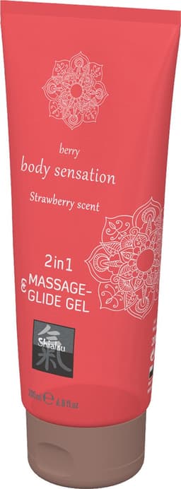 Massage- & Glide Gel 2 in 1 - Aardbei — thumbnail 4