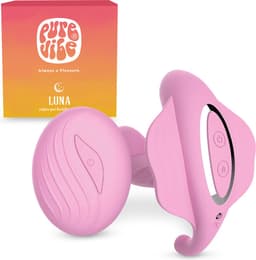 PureVibe® Luna - Clitoris Stimulator & G-spot vibrators voor vrouwen - Remote vibrator met afstandsbediening - Roze — thumbnail 1