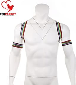 Bondage Harnas Regenboog - Gay - BDSM - Heren - Elastisch — thumbnail 2
