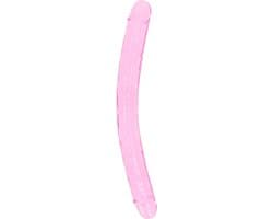 Shots - RealRock REA160PNK1 - Realistic Double Dong - 18'' / 45 cm - Pink — thumbnail 1