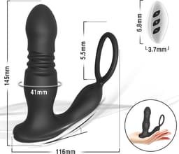 IntiMate® Palos - Prostaat Vibrator met Afstandsbediening - Luxe Prostaatstimulator met Cockring - 7 standen - Ballenstimulator - Volledig universeel Oplaadbaar - Stotende Buttplug - Seksspeeltjes voor Mannen en Vrouwen — thumbnail 4