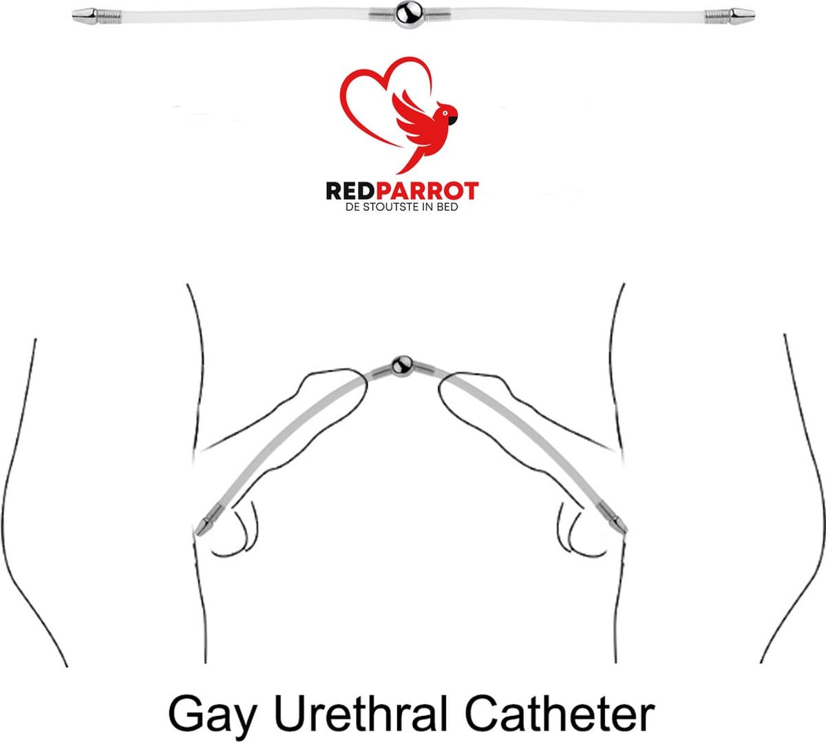 Dubbele penis plug | Dilator | Gay | Sperma stopper | Holle penis plug | Plasbuis Staaf | Homo | Transparant — afbeelding 1