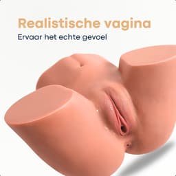 Sensa Levensechte Masturbator - 2.6 kg - Realistisch gevoel - Nep Kont - Sex Toys voor Mannen - Masturbator voor Mannen - Levensechte Siliconen Kunstvagina en Anus - Seksspeeltjes - Nep Kut - Pocket Pussy — thumbnail 4