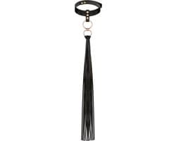Rosy Gold - Halsband met Flogger - Zwart — thumbnail 2
