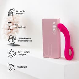Vibey® - Gebogen Vibrator - Vibrators voor Vrouwen Realistisch - Intense Clitoris & G-spot Stimulator - Sex toys voor Vrouwen - Dildo - Vibrators voor Koppels - Cadeau voor haar - Fluisterstil & Discreet - Joy - Roze — thumbnail 3