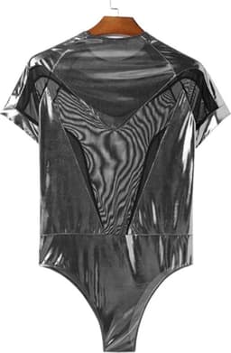 Heren Mesh Top – Zilver & Zwart – Sexy Transparant Shirt – Festival Outfit — thumbnail 5
