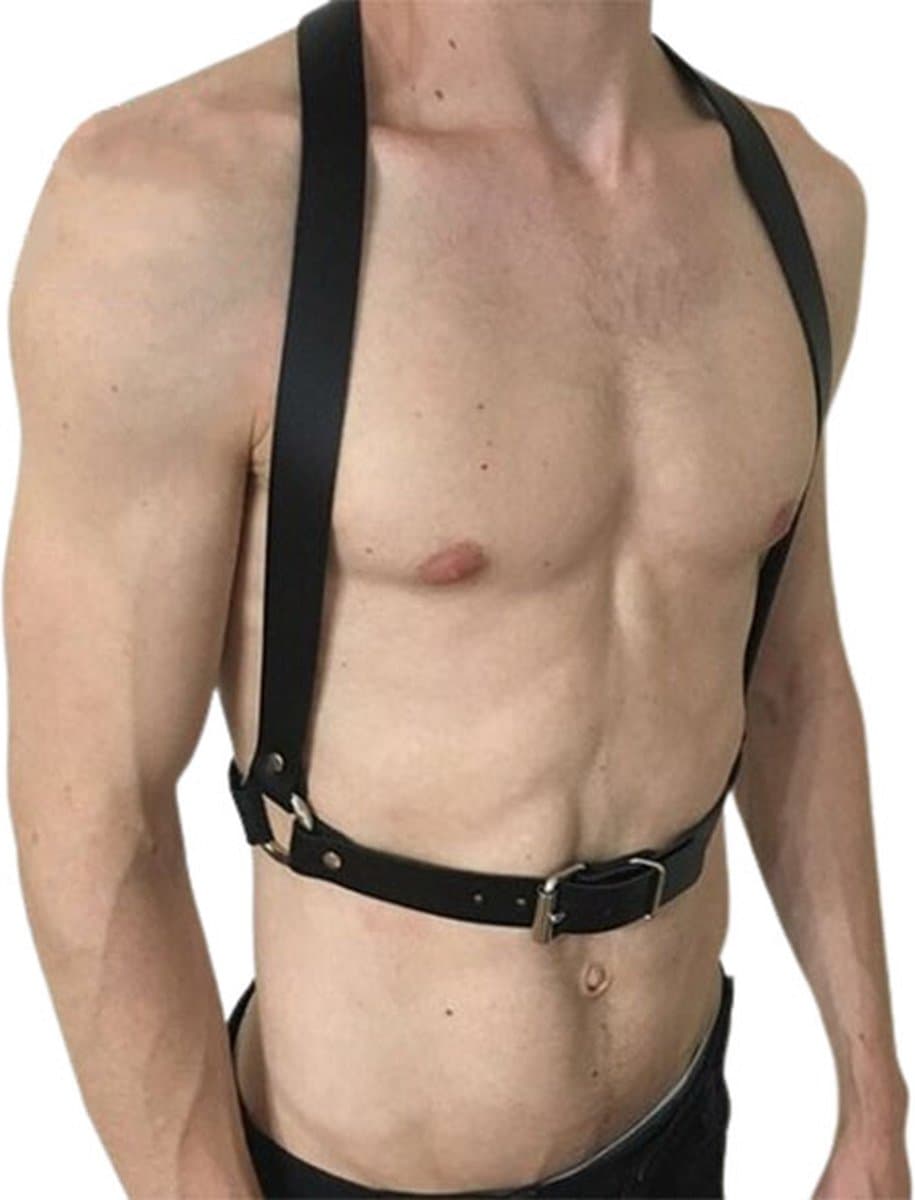 Bondage harnas heren - Spikes - One size - Schouders en middel - BDSM - Sexy — afbeelding 1