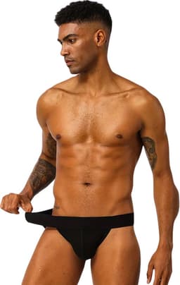 LekkerStout 3-Pack Jockstraps - Zwart/Wit/Roze - Sexy Herenondergoed | L | ( LS182 ) — thumbnail 4